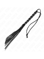 KINK MINI LATIGO DE SILICONA CON AGARRE 6 BOLAS NEGRO 26 CM
