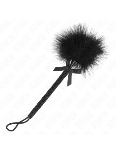 KINK MASAJEADOR DE CUERDA DE NAILON CON PLUMAS PARA COSQUILLAS Y LAZO NEGRO 25 CM