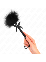 KINK MASAJEADOR DE CUERDA DE NAILON CON PLUMAS PARA COSQUILLAS Y LAZO NEGRO 25 CM