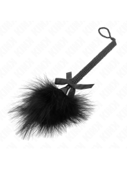 KINK MASAJEADOR DE CUERDA DE NAILON CON PLUMAS PARA COSQUILLAS Y LAZO NEGRO 25 CM