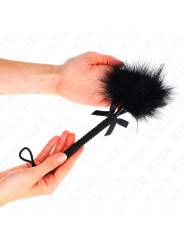 KINK MASAJEADOR DE CUERDA DE NAILON CON PLUMAS PARA COSQUILLAS Y LAZO NEGRO 25 CM