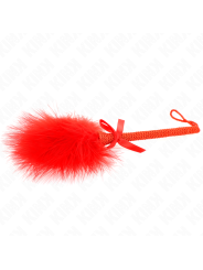 KINK MASAJEADOR DE CUERDA DE NAILON CON PLUMAS PARA COSQUILLAS Y LAZO ROJO 25 CM