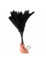 KINK PLUMAS DE POLLO PARA COSQUILLAS CON FORMA CUERNO DE CRIADA NEGRO 36 CM