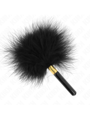 KINK PLUMAS PARA COSQUILLAS METAL DORADO NEGRA 18 CM