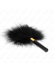 KINK PLUMAS PARA COSQUILLAS METAL DORADO NEGRA 18 CM