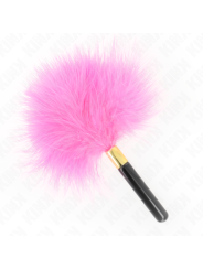 KINK PLUMAS PARA COSQUILLAS METAL DORADO FUCSIA 18 CM