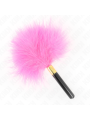 KINK PLUMAS PARA COSQUILLAS METAL DORADO FUCSIA 18 CM