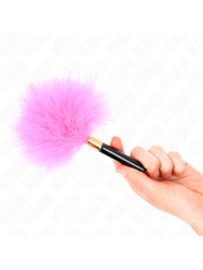 KINK PLUMAS PARA COSQUILLAS METAL DORADO FUCSIA 18 CM