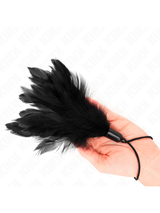KINK PLUMAS PARA COSQUILLAS CON MANGO DE CUERDA BASE DE PLASTICO 15 CM