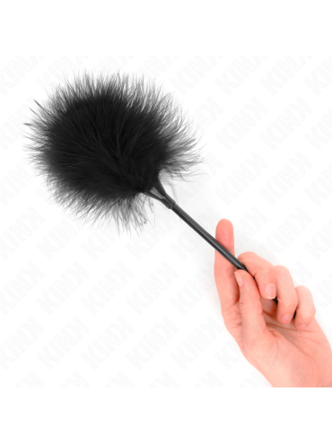 KINK PLUMAS PARA COSQUILLAS NEGRO USADO PARA EL KIT BONDAGE 27 CM