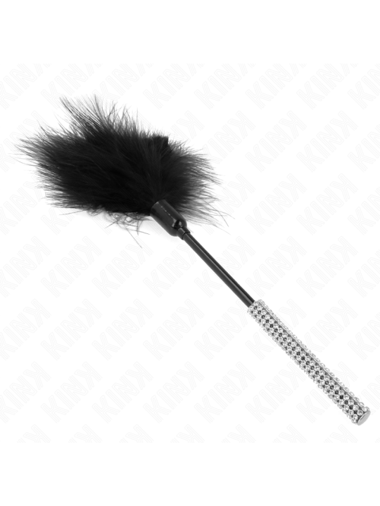 KINK PLUMAS PARA COSQUILLAS CON MANGO DE DIAMANTES DE IMITACION 27 CM