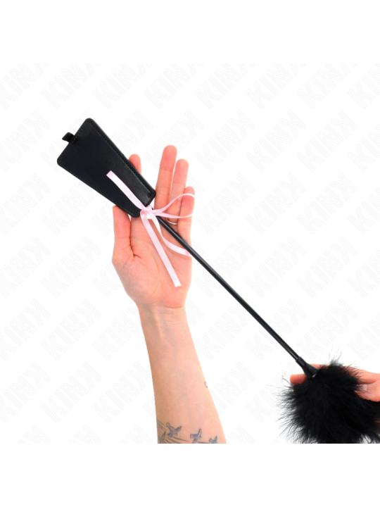 KINK PLUMAS PARA COSQUILLAS CON LAZO DE CINTA ROSA 49 CM