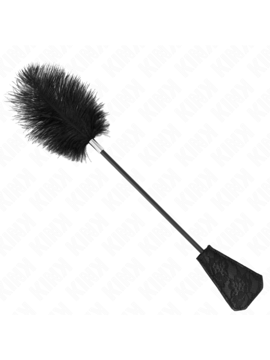 KINK PLUMAS DE AVESTRUZ PARA COSQUILLAS CON PALETA DE ENCAJE 56 CM