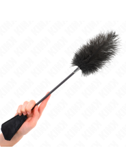 KINK PLUMAS DE AVESTRUZ PARA COSQUILLAS CON PALETA DE ENCAJE 56 CM