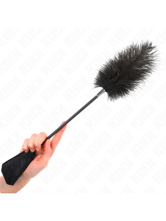 KINK PLUMAS DE AVESTRUZ PARA COSQUILLAS CON PALETA DE ENCAJE 56 CM