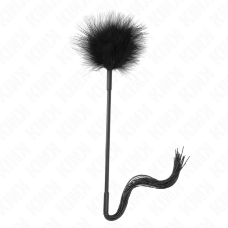 KINK LATIGO DE SILICONA CON PLUMAS PARA COSQUILLAS 47 CM
