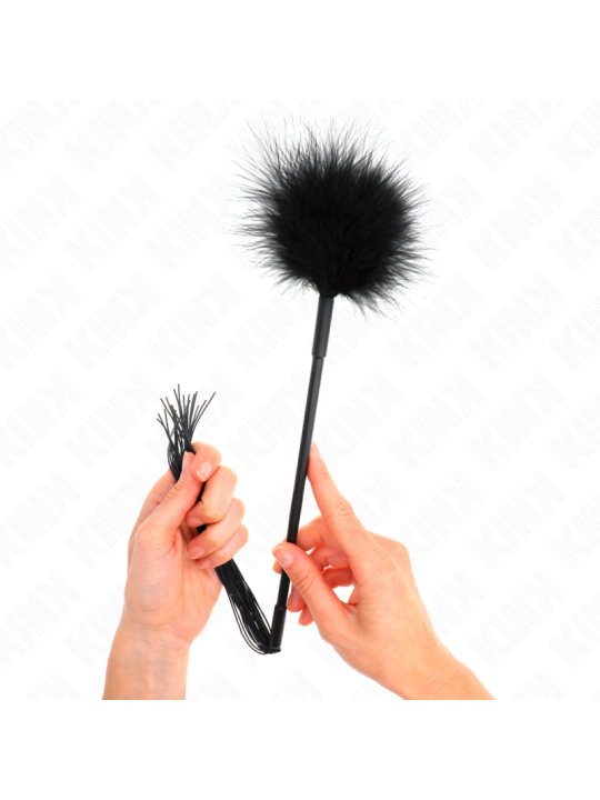 KINK LATIGO DE SILICONA CON PLUMAS PARA COSQUILLAS 47 CM