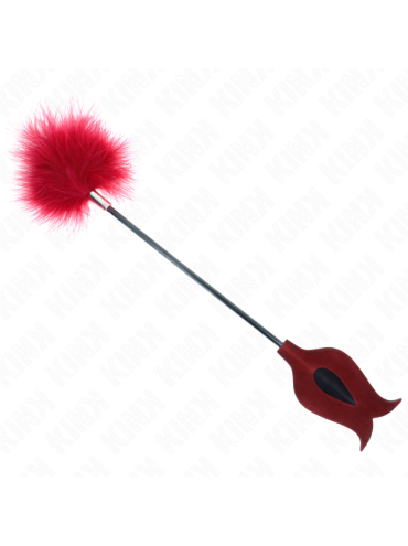 KINK PLUMAS PARA COSQUILLAS CON PALETA FORMA DE ROSA 38 CM