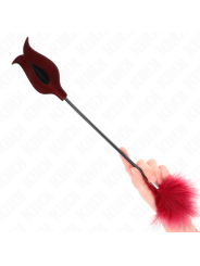 KINK PLUMAS PARA COSQUILLAS CON PALETA FORMA DE ROSA 38 CM