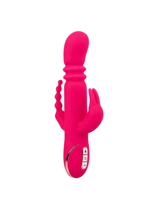 CALEXOTICS JACK FANTASY TRIPLE VIBRADOR CALENTABLE RABBIT ROSA