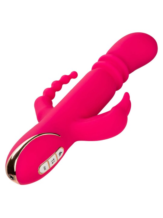 CALEXOTICS JACK FANTASY TRIPLE VIBRADOR CALENTABLE RABBIT ROSA