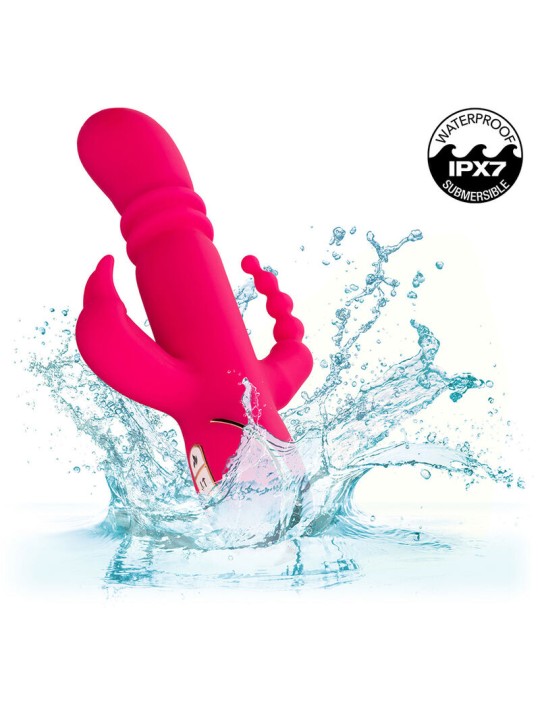CALEXOTICS JACK FANTASY TRIPLE VIBRADOR CALENTABLE RABBIT ROSA