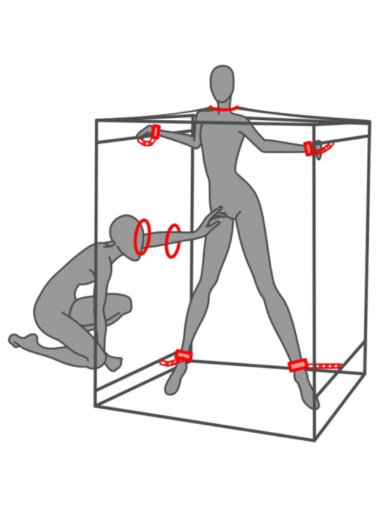 SECRET DOME KINK CLUB CABINA SCANDALE NEGRO ROJO