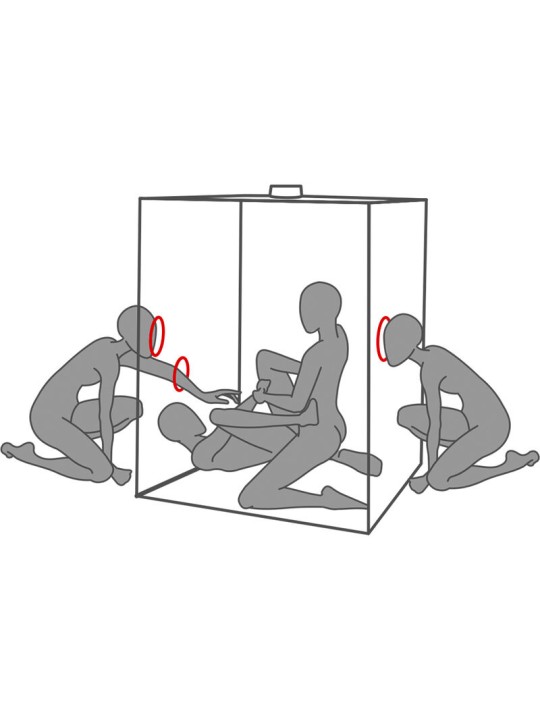 SECRET DOME KINK CLUB CABINA SCANDALE NEGRO ROJO