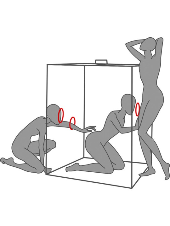 SECRET DOME KINK CLUB CABINA SCANDALE NEGRO ROJO