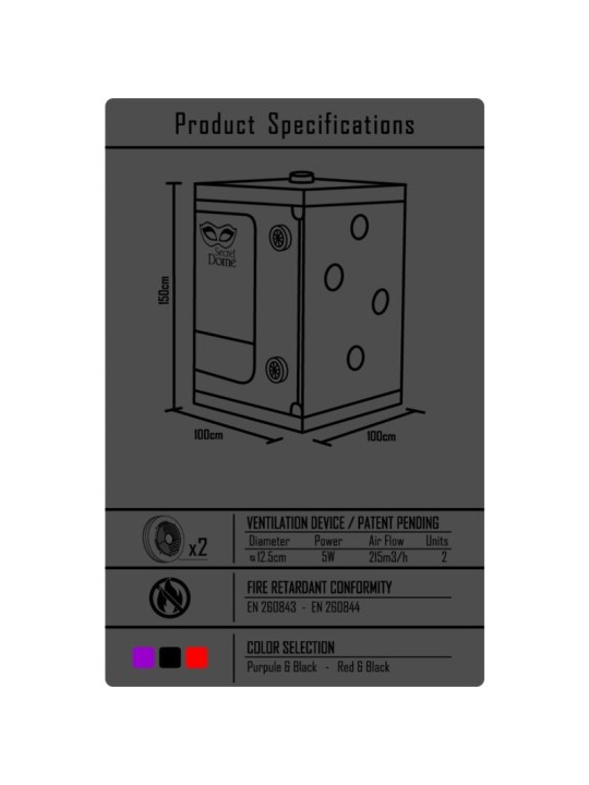 SECRET DOME KINK CLUB CABINA SCANDALE NEGRO ROJO