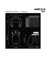 ADDICTED TOYS LOCKED OBSIDIAN HOLD JAULA PARA PENE TALLA M