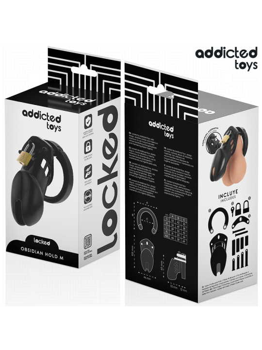 ADDICTED TOYS LOCKED OBSIDIAN HOLD JAULA PARA PENE TALLA M