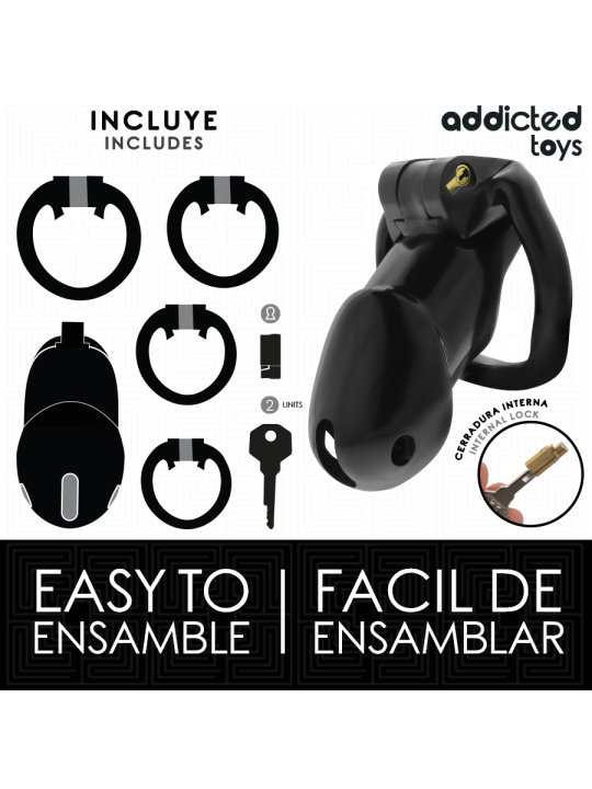 ADDICTED TOYS LOCKED MINDNIGHT CELL JAULA PARA PENE TALLA L
