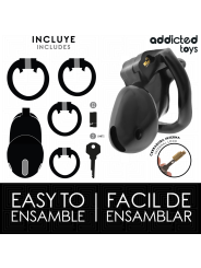 ADDICTED TOYS LOCKED MINDNIGHT CELL JAULA PARA PENE TALLA S 48 CM