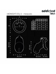 ADDICTED TOYS LOCKED MINDNIGHT CELL JAULA PARA PENE TALLA S 48 CM
