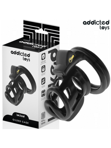 ADDICTED TOYS LOCKED GILDEN CAGE JAULA PARA PENE DE SILICONA 85 CM