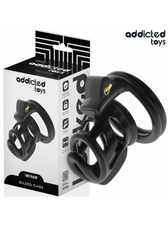 ADDICTED TOYS LOCKED GILDEN CAGE JAULA PARA PENE DE SILICONA 85 CM