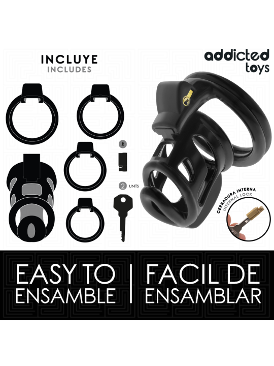 ADDICTED TOYS LOCKED GILDEN CAGE JAULA PARA PENE DE SILICONA 85 CM