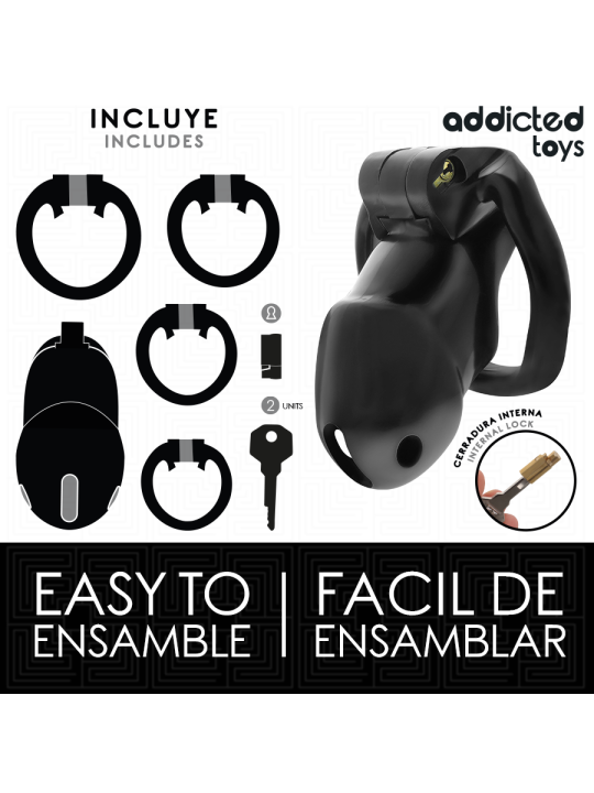 ADDICTED TOYS LOCKED MINDNIGHT CELL JAULA PARA PENE 42 CM TALLA M