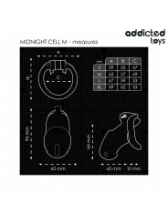 ADDICTED TOYS LOCKED MINDNIGHT CELL JAULA PARA PENE 42 CM TALLA M