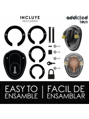 ADDICTED TOYS LOCKED KEYLESS RESTRAINT JAULA PARA PENE 115 CM