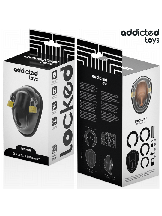 ADDICTED TOYS LOCKED KEYLESS RESTRAINT JAULA PARA PENE 115 CM