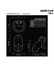ADDICTED TOYS LOCKED UNBROKEN DEN JAULA PARA PENE 98 CM