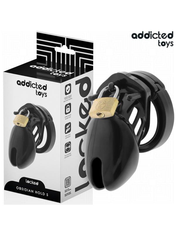ADDICTED TOYS LOCKED OBSIDIAN HOLD JAULA PARA PENE TALLA S