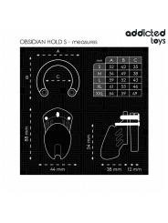 ADDICTED TOYS LOCKED OBSIDIAN HOLD JAULA PARA PENE TALLA S