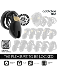 ADDICTED TOYS LOCKED OBSIDIAN HOLD JAULA PARA PENE TALLA S