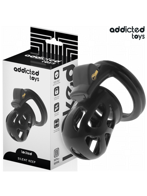 ADDICTED TOYS LOCKED SILENT KEEP JAULA PARA PENE 75 CM