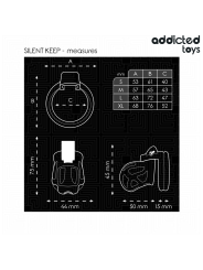 ADDICTED TOYS LOCKED SILENT KEEP JAULA PARA PENE 75 CM