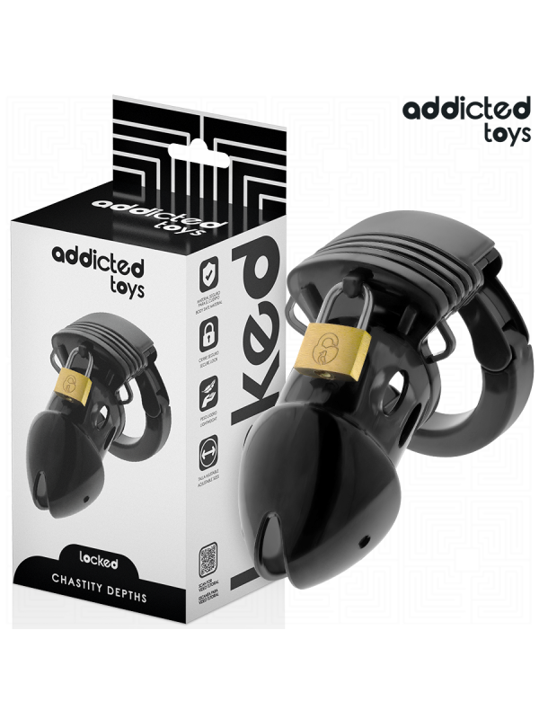 ADDICTED TOYS LOCKED CHASTITY DEPTHS JAULA PARA PENE 75 CM