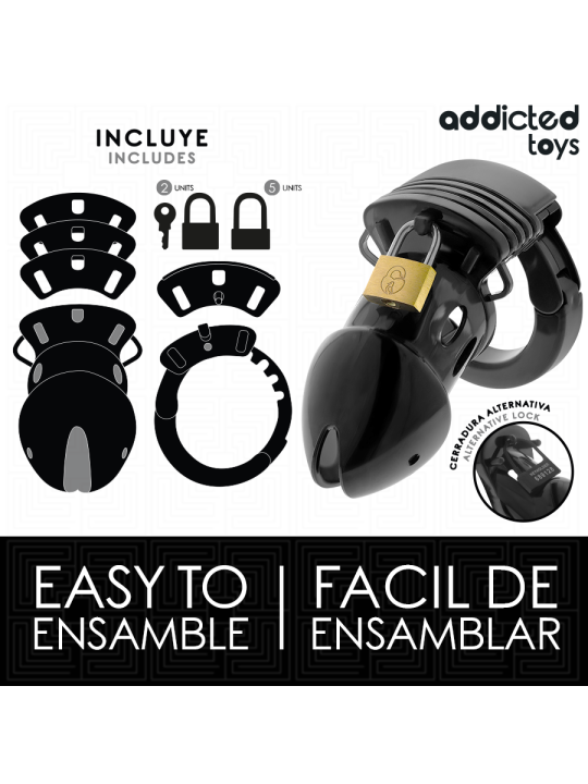 ADDICTED TOYS LOCKED CHASTITY DEPTHS JAULA PARA PENE 75 CM